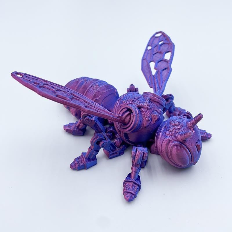 Abeille rouge et bleue de 11 cm