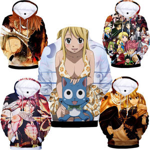 High Quality Digital Printing 3d Anime <strong>Hoodie</strong> Sublimation Hoodies 100 Polyester FAIRY TAIL Hoodies - Product Image 6