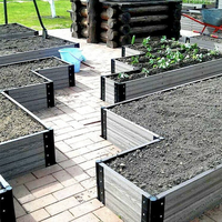 Grand pot de plante rectangulaire, bac à plantes, panneaux WPC d'extérieur, pots de jardin pour plantes, fleurs et légumes