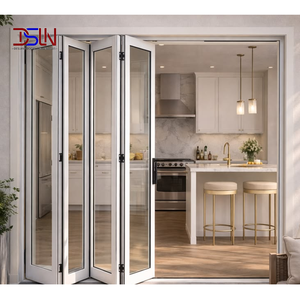 Fabricant de portes pliantes en PVC certifiées ISO, vente en gros, porte accordéon en plastique imperméable pour les projets de construction résidentielle - Product Image 1