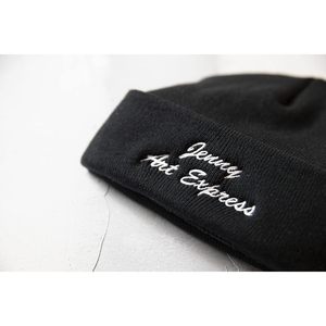 Custom Embroidered Beanie Ski Cap Personalized Text Winter Knit <b>Hat</b> Keep Warm Breathable Polyester Cotton - Product Image 4