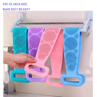Brosse de bain en silicone longue, réutilisable, facile à nettoyer, douce pour la peau, avec logo personnalisé, OEM ODM, brosse de douche pour le corps avec emballage à marque privée