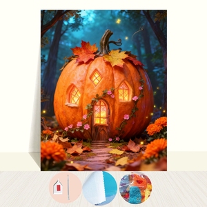 Kit de <span class=keywords><strong>pintura</strong></span> de diamantes 5D de <span class=keywords><strong>calabaza</strong></span> de Halloween de terror, pintado a mano, para decoración de pared de fondo de sala de estar y dormitorio - Product Image 1