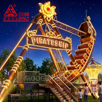 Manège Bateau Pirate Géant en Acier pour Parc d'Attractions, à Vendre, pour Extérieur, Expérience Emotionnelle Intense