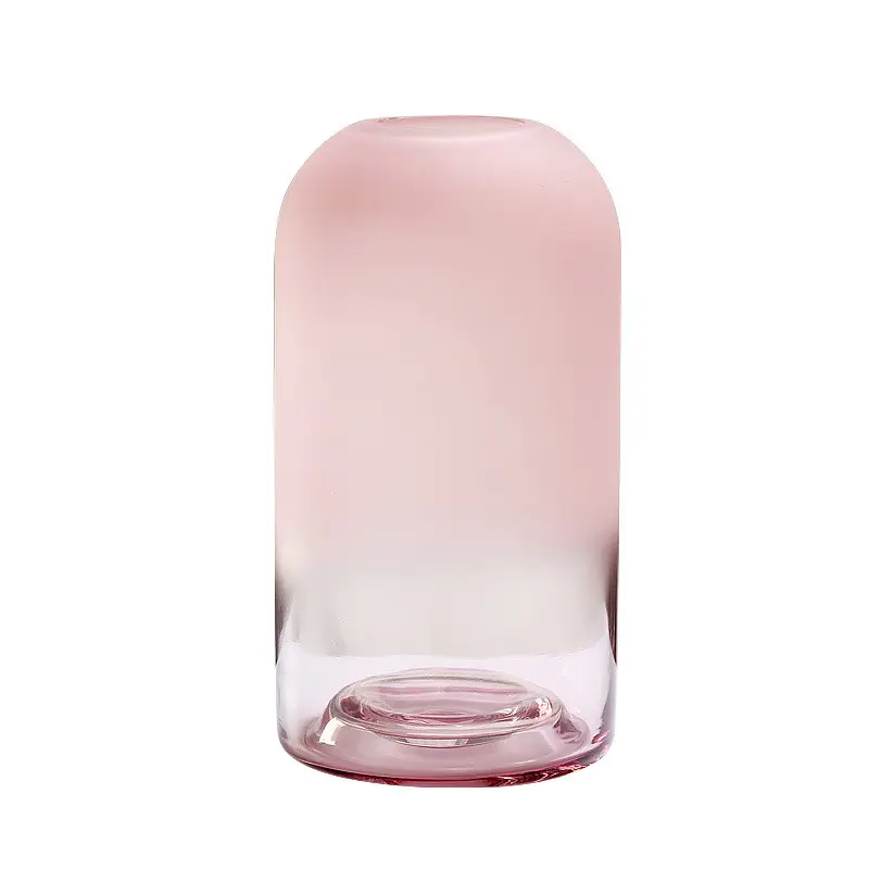 Tisch dekoration nordische Glasvase rosa moderne Glas vasen getrocknete künstliche Blume Milchglas vase