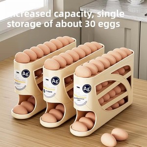 Slide-style <b>Egg</b> <b>Storage</b> Box Refrigerator Side Door Organizer Food-grade PP <b>Egg</b> Holder Kitchen Keeper - Product Image 4