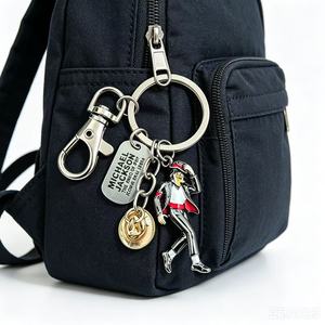 Llavero 3D de aleación de Michael Jackson con colgante y placa de identificación para mochila - Product Image 1