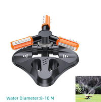 Arroseur rotatif automatique à 360 degrés à entraînement par engrenages pour l'irrigation des terres agricoles, des fermes, des parcs et des pelouses, système d'irrigation de 8 à 10 mètres de diamètre