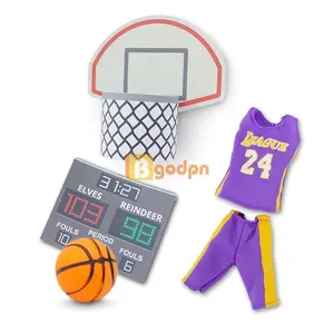 Poppenhuis Miniatuur Basketbal Scorebord Set Rekwisieten Kostuums Basketbal Box Net Accessoires Kerst Elfen Jongen En Meisje Geschenken