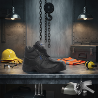 Chaussures de sécurité en cuir Vaultex, vente directe, antidérapantes, bottes de travail, semelle PVC, chaussures de sécurité.