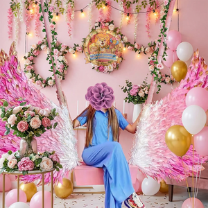 Alas <span class=keywords><strong>de</strong></span> Ángel <span class=keywords><strong>de</strong></span> Plumas, Accesorios para Fotomatón para Bodas, Halloween, <span class=keywords><strong>Fiestas</strong></span> <span class=keywords><strong>de</strong></span> Cumpleaños, Diseño <span class=keywords><strong>de</strong></span> Animales para <span class=keywords><strong>Fiestas</strong></span> Temáticas - Product Image 4