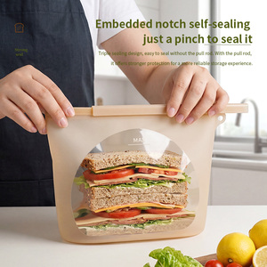 Bolsa de Silicona para Alimentos, Reutilizable, Hermética, con Cierre Ziplock, Apta para Congelador, para Empacar Alimentos - Product Image 6