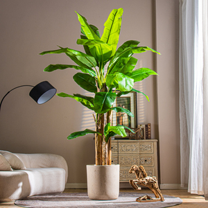 Vente en Gros de Bonsaï pour Décoration de Jardin Feuilles Tropicales Faux <span class=keywords><strong>Bananier</strong></span> Artificiel Plantes Artificielles pour la Décoration Intérieure - Product Image 4