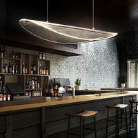 Lustre moderne de luxe à LED pour restaurant, salon, salle à manger, villa - Éclairage intérieur personnalisable pour salle à manger