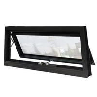 Ventana de aluminio moderna a prueba de huracanes NFRC, con apertura superior, rotura de puente térmico, doble acristalamiento, vidrio de impacto, para exteriores de villas en Florida.