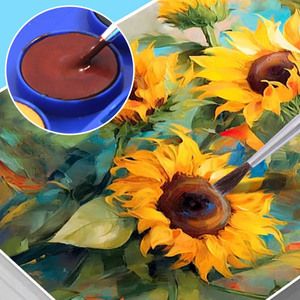 Foska sicuro per i bambini colorato e durevole solido Set di vernice per la colorazione dell'acqua con 12 vibranti colori ad acqua e 1 pennello in legno - Product Image 4