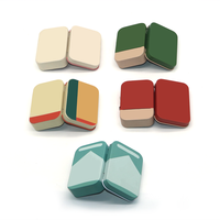 Boîte en métal rectangulaire à charnière, résistante aux enfants, avec impression personnalisée, pour bonbons et menthes