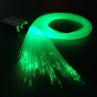 16W RGB RF Fernbedienung LED-Glasfaser-Set 0,75mm 600 Stück*3m für Auto-Dachbeleuchtung IP33-Zertifiziert Heimbeleuchtung Dekoration