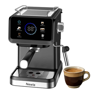 Cafetera Italiana Newle, Cafetera Espresso Profesional Digital, 20 Bares, Molinillo Integrado, Doble Taza, Espumador de Leche, Latte, <span class=keywords><strong>Cappuccino</strong></span> - Product Image 1