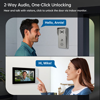 Système de sonnette de sécurité Trudian avec caméra, écran 7 pouces, interphone vidéo 4 fils Starmt, interphone de porte vidéo, sonnette de porte avec caméra pour la maison