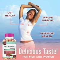 Gummies Probiotiques Complexe OEM Marque Blanche avec Vitamine C 10 Milliards UFC 60 Unités Complément Alimentaire