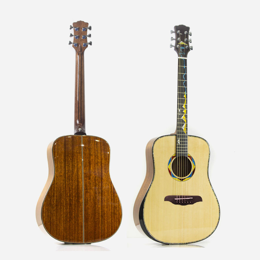 40-inch solid wood acoustic guitar
