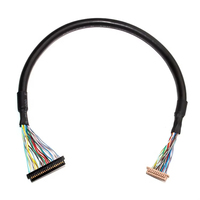Kustom DF14 LVDS 2/4/6/8 Pin tembaga konduktor rakitan kabel PVC untuk komputer layar LCD kawat Harness produsen