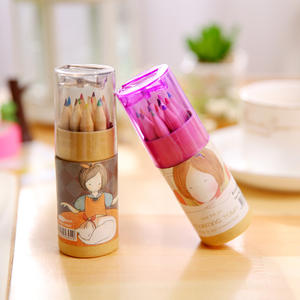 ดินสอสีไม้ขนาดเล็กสำหรับเด็ก<span class=keywords><strong>วาด</strong></span>การ์ตูนบาร์เรลสำหรับเด็กนักเรียนประถมวาดภาพศิลปะ<span class=keywords><strong>12</strong></span>สี - Product Image 4