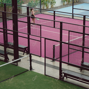 Envío en una semana Venta caliente Cancha de Pádel panorámica Canchas De <span class=keywords><strong>Padel</strong></span> Cancha de tenis de Pádel al aire libre en venta Comprar Cancha de pádel - Product Image 1