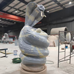 Scultura Personalizzata Grande in Fibra <span class=keywords><strong>di</strong></span> Vetro a Forma <span class=keywords><strong>di</strong></span> Cobra per Parchi a Tema e Progetti Zoo - Statua Moderna <span class=keywords><strong>di</strong></span> Rettili in FRP - Produttore - Product Image 3