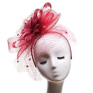 Vente chaude Usine En Gros Femmes Église Chapeau De Mode Simple Dames Tête Fascinator Base Violet Voile Fascinator Derby Chapeaux - Product Image 3