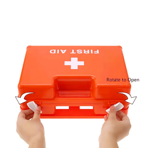 Botiquín de Primeros Auxilios Portátil de Plástico con Cierre Giratorio para Hogar, Auto, Oficina y Viajes - Product Image 1