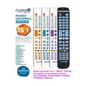 รีโมทคอนโทรลอเนกประสงค์ดิจิวอลท์ 15 อิน 1 สำหรับทีวีพร้อมไฟ LED ไม่ต้องตั้งโปรแกรม - Product Image 3