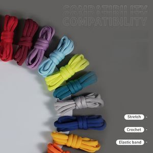 Lacets ovales épais en polyester fluorescent bicolore de 9 mm, personnalisables en gros, pour baskets - Product Image 2