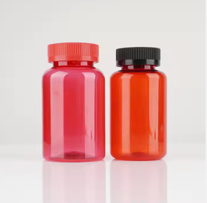 Bouteille d'emballage PET noire 300cc avec bouchon à vis pour médicaments pour la <span class=keywords><strong>psychiatrie</strong></span> d'étanchéité et pilules pharmaceutiques anti-stress - Product Image 2