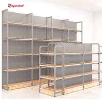 Étagère de présentation en bois pour magasin de détail, vitrine, étagère de rangement en métal, gondole, étagères de présentation pour perruques, étagère pour magasin, étagère suspendue