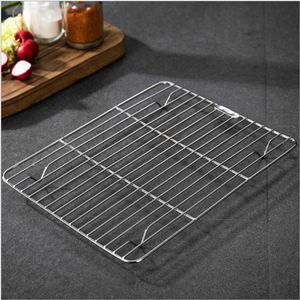 <strong>Cooling</strong> <strong>Rack</strong> Set of 2 Stainless Steel Oven Safe Grid Wire <strong>Racks</strong> for Cooking Kitchen <strong>Cooling</strong> Net Non-stick - Product Image 6