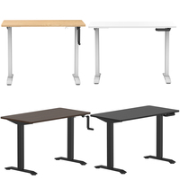 Cadre de table de bureau ergonomique à manivelle pour ordinateur, réglable en hauteur, pour position assise ou debout