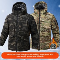Ensemble tactique d'hiver épaissi camouflage thermique pour l'aventure en plein air : veste et pantalon chauds pour le commerce de gros