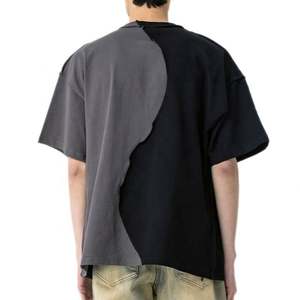 เสื้อยืดสองสีสำหรับผู้ชายเสื้อยืดโอเวอร์ไซส์แบบกำหนดเอง - Product Image 3