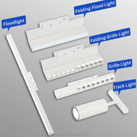 Système d'éclairage sur rail magnétique moderne IMENS 24W LED en aluminium - Trois couleurs, blanc, CRI 90 élevé, dimmable Triac, éclairage encastré sur rail