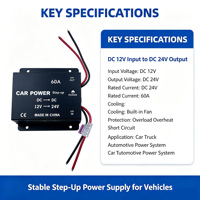 Convertisseur abaisseur de tension DC Senger 60A 12V/24V avec multiprотекcion, transformateur de puissance pour système audio automobile - Installation facile 1