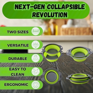 Panier de cuisine pliable multifonctionnel en <span class=keywords><strong>silicone</strong></span>, égouttoirs et paniers de rangement pour fruits, passoires et égouttoirs rotatifs pour légumes - Product Image 4