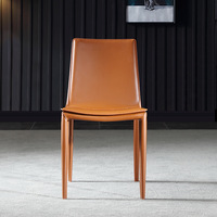 Chaise de salle à manger nordique maison simple moderne luxe hôtel fauteuil restaurant dossier tabouret italien selle chaise en cuir