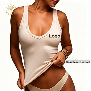 <span class=keywords><strong>Top</strong></span> de mujer con espalda abierta y ajuste ceñido, estilo camisola, que realza la figura, para mujeres elegantes, con estampado gráfico de marca privada, en varios colores. - Product Image 1