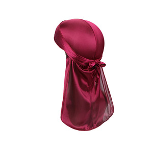 Men's Simulated Silk Headscarf Long Tail Hip Hop Pirate Hat Black Dark Blue Burgundy Pink Gray Monochrome Street Dance Accessory - Product Image 5