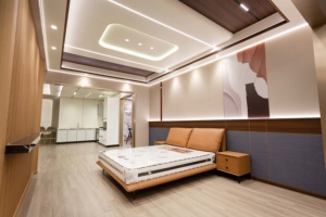 Panneaux de revêtement mural 3D en WPC QDM Luxurious <span class=keywords><strong>Chalet</strong></span>, imperméables et insonorisés, avec un design cannelé, pour usage domestique - Product Image 6