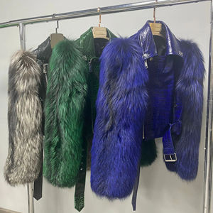 Giacca di pelliccia di <span class=keywords><strong>vera</strong></span> volpe con pelliccia da donna elegante e spessa in <span class=keywords><strong>pelle</strong></span> invernale da donna - Product Image 1