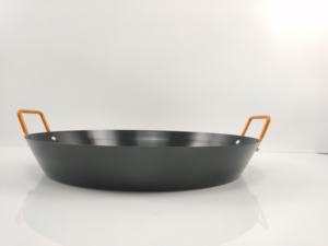 Sartén antiadherente para <span class=keywords><strong>Pasta</strong></span> de mariscos, de 15 pulgadas paellera española de acero al carbono, con doble mango - Product Image 2