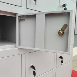 Armoire de rangement multi-portes <span class=keywords><strong>en</strong></span> acier Factory30 avec pieds, pour salle de sport, école, personnel et bureau - Product Image 6